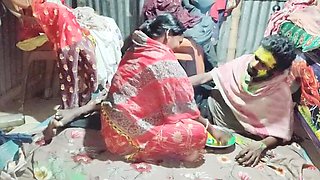 Horny Indian Desi Wife Celebrates Holi with Hubby - Big Tits & Desi Aunty Anal Fun