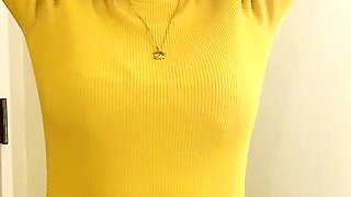 Amateur striptease and Solo masturbation