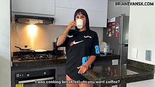 Big Ass Colombian Fitness Girlfriend Sayafit Fucked Hard on Couch - Brian Evansx Anal & Squirting