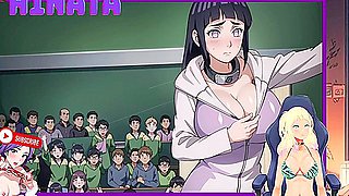 Car Toon - Hinata Of The Academy. She Unzips Her And Exposes Her Breasts. Shinobi Secrets 14