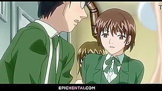 She is being tricked by the boys and has them cum inside her mouth.