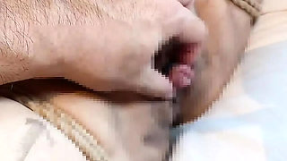 Japanese BBW Amateur Gets Her Clit Sucked and Tied Up in Rubber