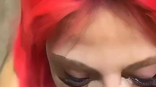 He ejaculated on a redhead Turkish girl