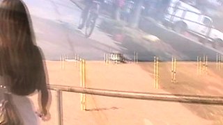 Amateur skater girl outdoor in public fucking for money