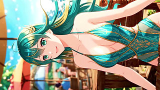 The Joyful Days of Beautiful Anime Girls: Summer Paradise 3D Anime AI-Generated