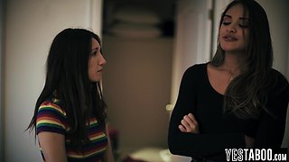 Evil brunette steals stepsisters teen GF