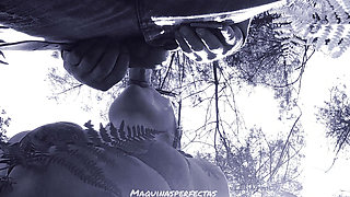 OUTDOOR BLOWJOB, BLUEE AND HIS BIG DEEP THROAT