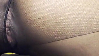 Queefing in Black Pantyhose