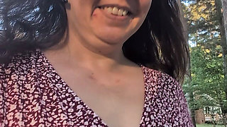 Risky squirt outside