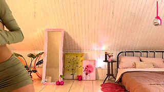 Amateur striptease and Solo masturbation