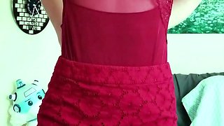 Beauty small tit amateur teen masturbating her shaved pussy