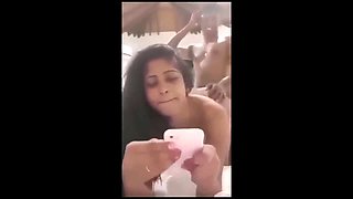 Indian Bhabhi Ridding Fake penis and Romping