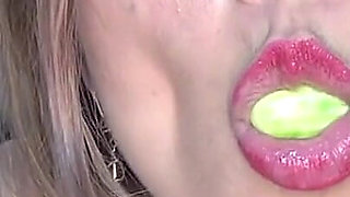 Impressive!! I Play and Swallow Huge Round Candies in the Shape of Melons