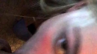 Erotic amateur girl giving blowjob and titjob in POV