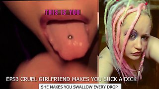 CampSissybois Cruel Girlfriend Commands Dick Sucking and Cum Swallow