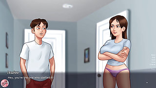 My stepmom accidentally shows me her big tits (Summertime saga #1) - Jazziuu