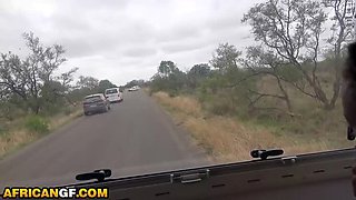 Busty Ebony GF Sloppy Blowjob for Big White Cock After Tease