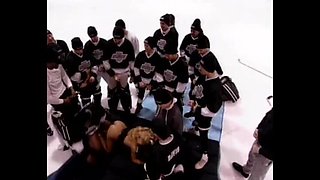 Huge Tits French Blonde Gets Gangbanged By Hockey Team - Anal & DP Action