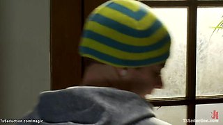 Shemale professor anal fucks student