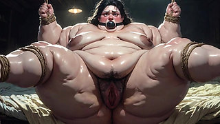 Virgin SSBBW with Hairy Pussy in Bondage - Scared but Desperate for First Cock
