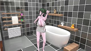 St. Louis Bathroom Undress Dance Hentai Tell Me Song Azur Lane Mmd 3D Soft Green Hair Color Edit Smixix