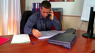 Blonde Secretary Bent Over Desk For Intense Office Pounding