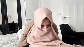 Arab stepmother forbids me to jerk off and does it herself