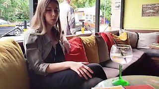 Controlling My Step-Sister's Orgasm Remotely in the Bar!