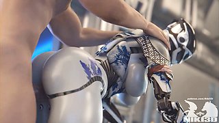 Ada the robot gets it from behind in a wild backshot session