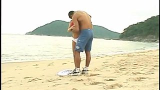 Beautiful and hot blonde with a big tail moaning and cumming, giving her pussy and very tasty spit on the beach to Leonardo Martins: Porn