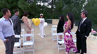 Intimate POV: Hot Bride and Her Naughty Bridesmaids in a