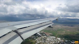 Katty West - Dick Flashing In Airplane - Girl Brought Me To Cumshot In 2 Minutes