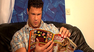 Hottie gags on cock then rides it to a mouth cumshot