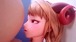 Horny Succubus in the Toilet Waiting Your Dick