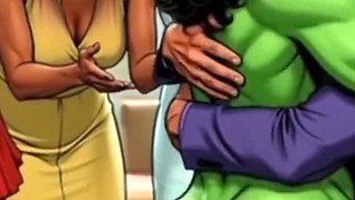 Slutty She-Hulk Nude Cartoon Lesbian Fuck with Muscular MILF in HD
