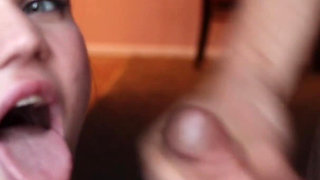 Doggystyle Fucking Cute Costume Girl and Cum Facial - POV
