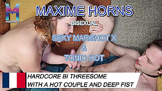 Hardcore Bi Threesome with a Hot Couple and Deep Fist Anal Gaping