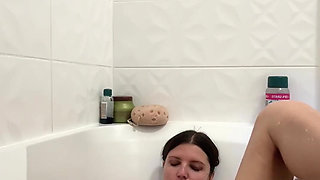 Solo Sweet Talk and Bathroom Pussy Play with Water