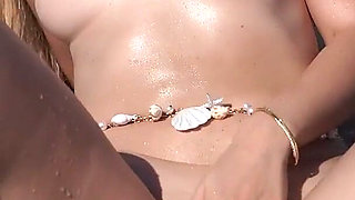 Erika Heiss Masturbating in Public on Beach