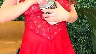 Red Eviee wearing lingerie and giving you instructions