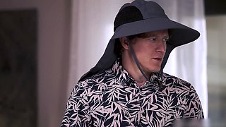 Cheating Hubby Sees His COUGAR Wifey Pummeling the Young Janitor