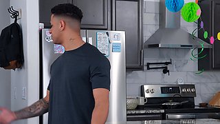 Black stepbro gets anniversary present