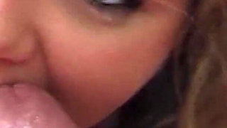 Katja gives nice blowy and swallows cum on her casting