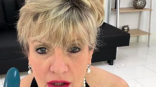 Big Boobed Blonde Masturbates With A Dildo In The Bathroom