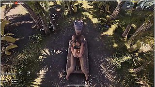 Lara Craft In Lara Croft Didnt Expect To Be Tasked With Sitting On A Statues Enormous Stone Cock. Part 2