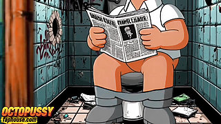 Gloryhole: Married Housewife Fucked in the Mouth and Asshole in a Dirty Public Toilet