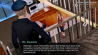 Waifu Academy  Perfect body slim redhead MILF neighbour enjoys a nice big cock while her cuckold husband is at work  Part 21