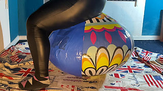 3 Huge 100cm Beach Balls Crushed by Us! 2 Cameras with Slowmo