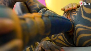 Alt-Girls Tattooed Lesbian Dildo Punk, Goth, Hippie, Spit Tongue