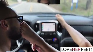 Hitchhiking Vixen's Foot Fetish